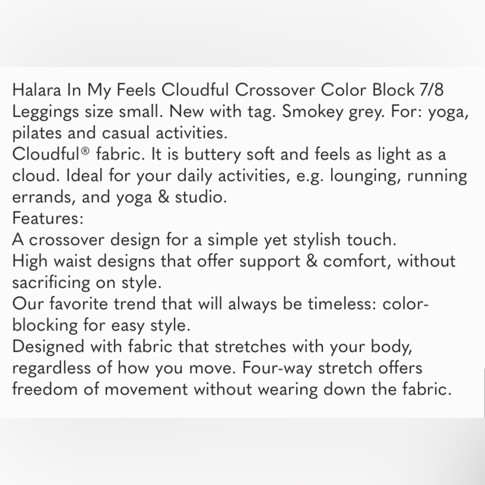 Halara In My Feels Cloudful Crossover Color Block… - image 7